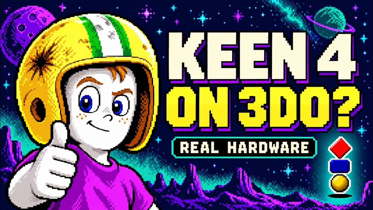 Commander Keen 4 homebrew port gameplay on 3DO